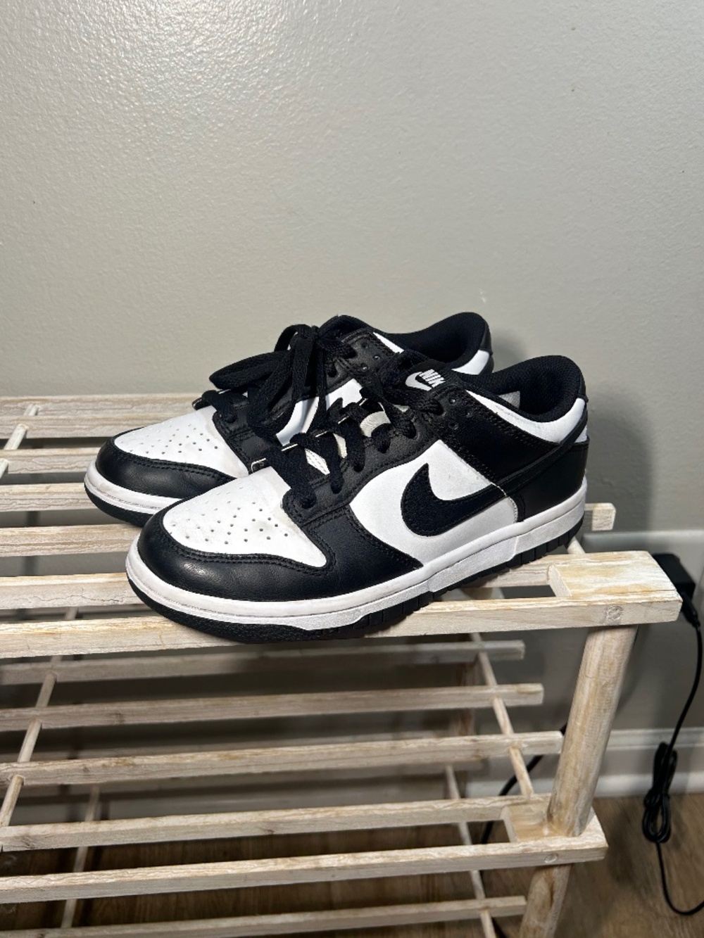 Nike Dunk Low Panda Black White CW1590-100 Youth Size 4.5Y Sneakers